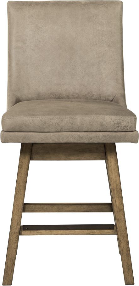 Signature Design by Ashley® Tallenger Beige Upholstered Swivel Bar Stool -1