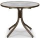 Telescope Casual Glass Top 36" Round Dining Height Pedestal Table with Hole-0