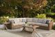 Signature Design by Ashley® Laguna Heights 4-Piece Beige/Brown Fabric/Wicker Rattan Outdoor Sectional-1
