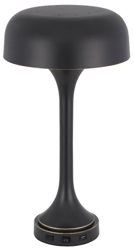 Cal® Lighting & Accessories Mushroom Dark Bronze Desk Lamp-0