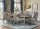 Bernards Hartford Weathered Gray Leg Dining Table With Drawers-1