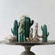 A & B Home Green 8" Cactus Accent-3