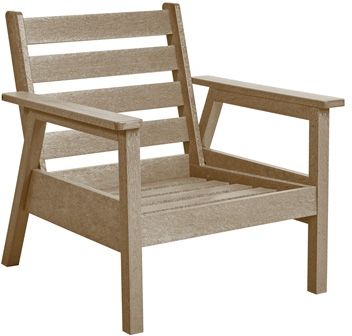 C R Plastics Tofino Beige Arm Chair-0