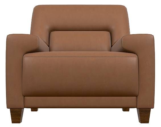 La-Z-Boy® Draper Oak Leather Chair-1