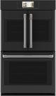 Café™ Professional Series 30” Matte Black Smart Double Electric Wall Oven with French Doors-0
