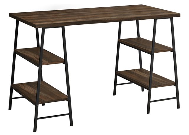 Monarch Specialties Inc. Brown Reclaimed Wood Computer Desk-0