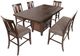 Jofran Inc. Mission Viejo 6-Piece Warm Brown Counter Dining Set-5