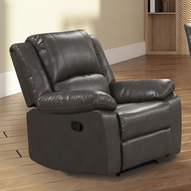 Furniture of America® Letha Gray Maual Glider Recliner-2