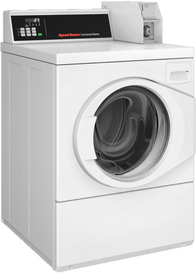 Speed Queen® Commercial 3.42 Cu. Ft. White Front Load Washer-1