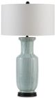 Currey & Company Willow Celadon Crackle/Off-White Table Lamp-1