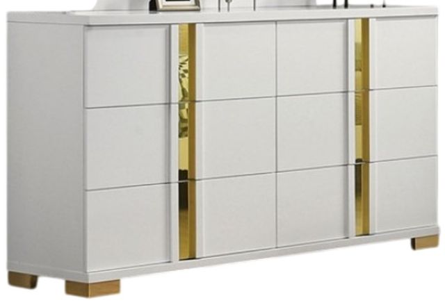Furniture of America® Lillestrom Gold/White Dresser-0