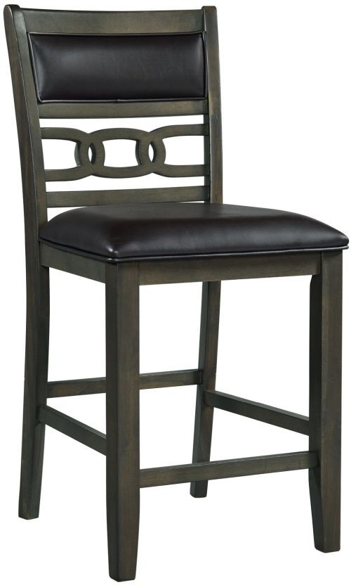 Elements International Amherst 5-Piece Gray Counter Dining Set-3