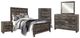 Signature Design by Ashley® Wynnlow 5-Piece Gray Queen Crossbuck Panel Bed Set-0