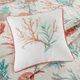 Olliix by Madison Park Coral Full/Queen Pebble Beach 6 Piece Cotton Sateen Reversible Coverlet Set-1