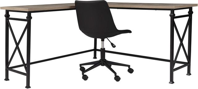 Signature Design by Ashley® Jaeparli Grayish Brown L-Desk-1