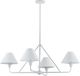 Forty West Daisy White 4-Light Chandelier-2