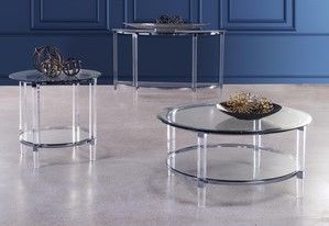 Mazin Furniture Lyrica Clear Glass End Table-2