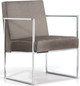 Korson Furniture Posh Dove Gray/Chrome Dining Arm Chair-0