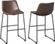 Signature Design by Ashley® Centiar Brown Tall Upholstered Barstool- Set of 2-3