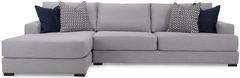 Canapé sectionnel 2 morceaux 2702 en tissu gris Decor-Rest®