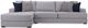 Decor-Rest® Furniture LTD 2702 2-Piece  Left-Arm Facing Sofa Sectional and Chaise-0