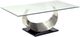Furniture of America® Orla II Glass Top Coffee Table with Satin Plated Base -0