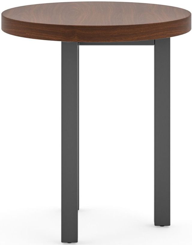 homestyles® Merge Mahogany End Table with Gray Metal Legs-1