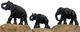 Stylecraft 3-Piece Brown/Ebony Elephant Family Decorative Object Statue Set-1