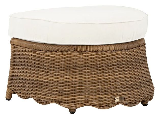 Lane Venture® Clearly Outdoor Hand-Woven Wicker Ottoman-0