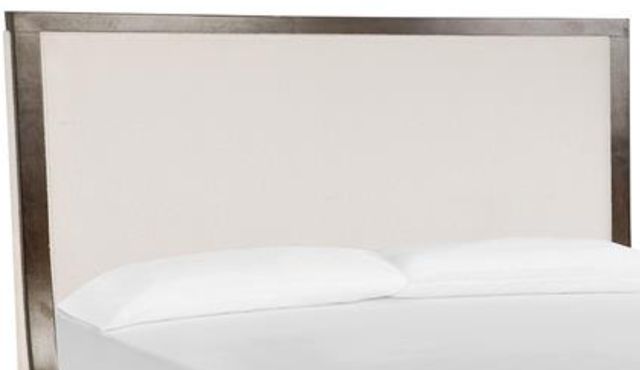 Magnussen Home® Rowan Beige/Espresso Brown King Panel Upholstered Headboard-0