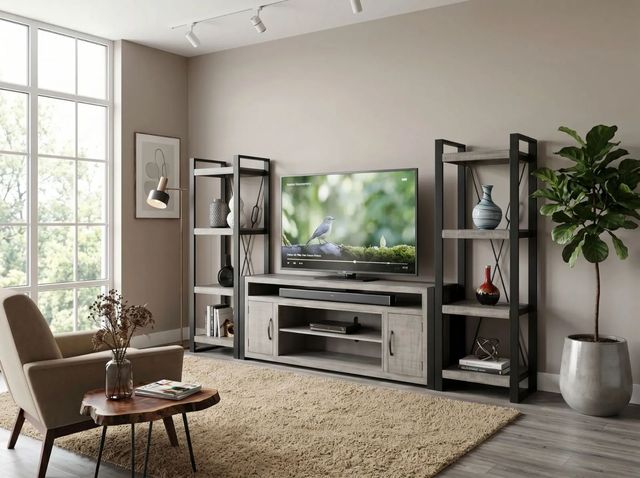 Sunny Designs™ Alpine Gray Media Console-1