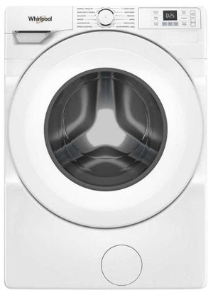 Whirlpool® 4.5 Cu. Ft. White Front Load Washer Front view of the Whirlpool® 4.5 Cu. Ft. White Front Load Washer