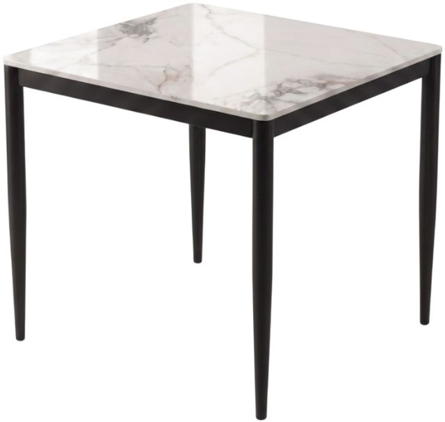 Cramco Marta Chanel Sintered Stone Top Dining Table with Matte Black Base-0