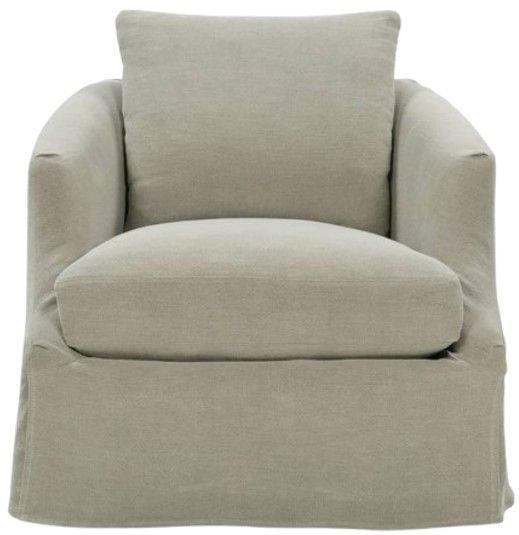 Rowe® Customizable Emmerson Slipcovered Swivel Chair-1