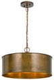Cal® Lighting & Accessories Rochefort Distress Gold Chandelier-0