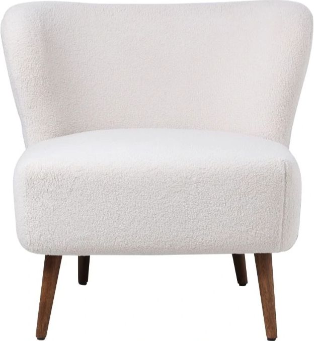 Moe's Home Collection Margot Shearling Cream Accent Chair-1