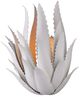 Currey & Company Agave Gesso White Wall Sconce-1