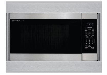 Sharp® 30" Stainless Steel Built In Microwave Trim Kit-1