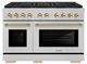 ZLINE Autograph Edition Paramount 48" 6.7 Cu. Ft. Satin Stainless Steel Dual Fuel Range with 8 Burner DuoPro™ Cooktop and Dual Ovens in Polished Gold Accents-0