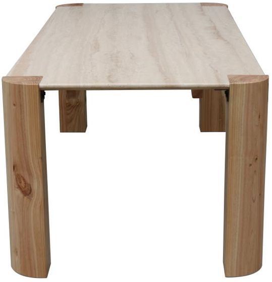 Nest Home Collections Esme Nordic Natural/Sabbia Travertine 94" Rectangular Dining Table-3