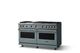 Viking® 5 Series 60" Novembery Sky Pro Style Gas (LP) Range with Polished Chrome Trim-2