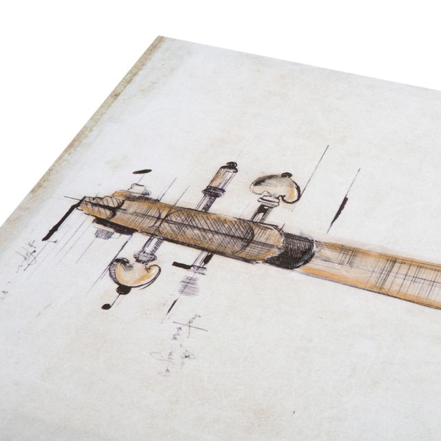 Olliix by Madison Park Violin Study 3 Piece Set Offwhite 15x35x1" Canvas-3