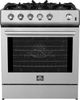 FORNO® Leonardo Espresso 30" Stainless Steel Pro Style Gas Range-0