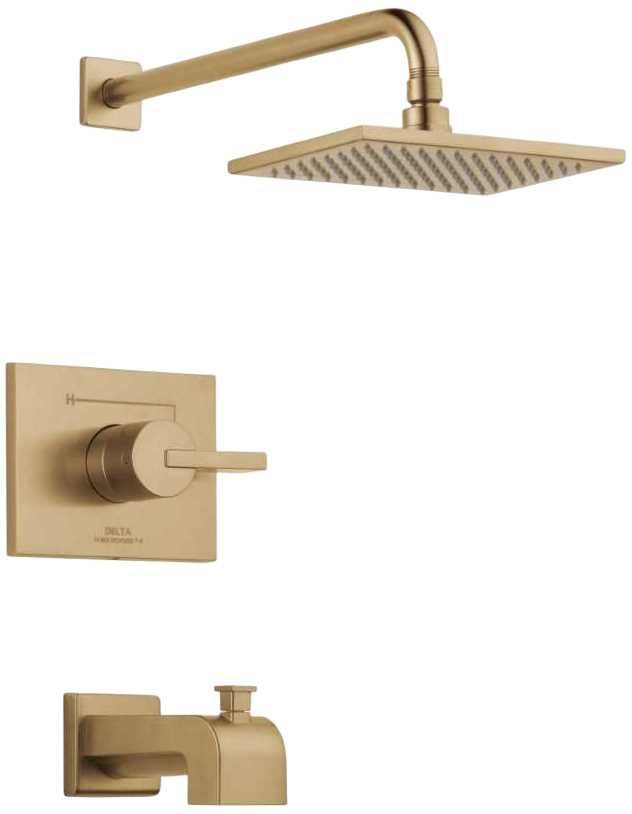 Delta Vero® Monitor® 14 Series Champagne Bronze Tub and Shower Trim-0
