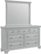 Elements International Calloway Grey Dresser and Mirror Set-4