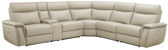 Homelegance® Maroni 6-Piece Off-White Modular Power Reclining Sectional-0