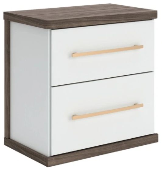 Signature Design by Ashley® Mazilar Brown/White Nightstand-0