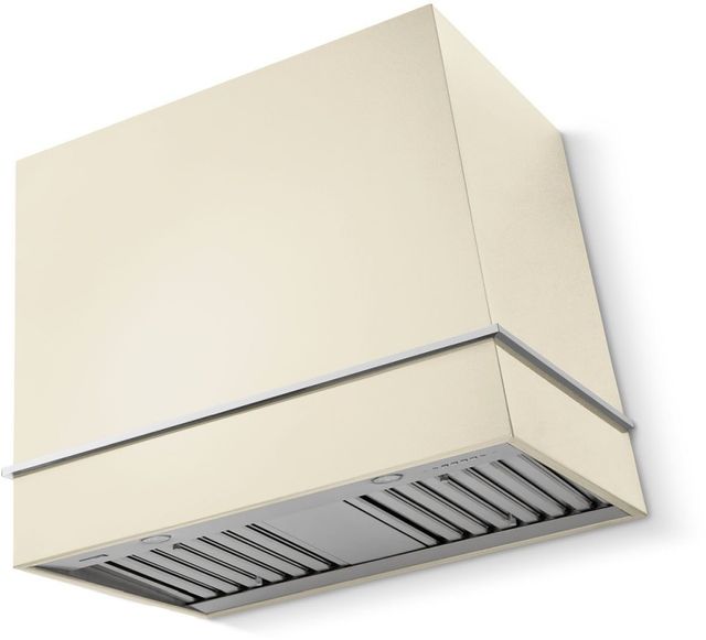 La Cornue Cornufé Loge 36" Morning Dew Wall Mounted Range Hood with Polished Chrome Trim-0