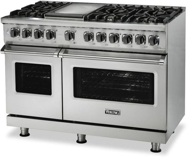 Viking® 5 Series 48" Stainless Steel Pro Style Dual Fuel Range-3