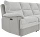 Global Furniture USA U3822 3-Piece Ice/Light Gray Power Reclining Sectional with Chaise and Pull Out Sofa Bed-5